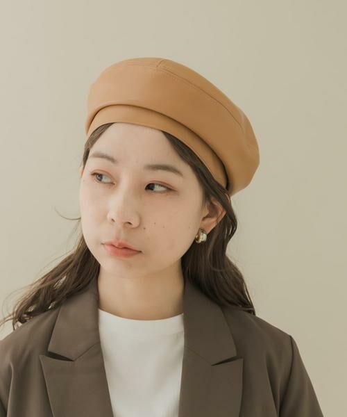 SMELLY / スメリー ハンチング・キャスケット・ベレー帽 | フェイクレザーバックルベレー | 詳細5