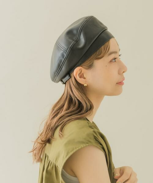 SMELLY / スメリー ハンチング・キャスケット・ベレー帽 | フェイクレザーバックルベレー | 詳細10