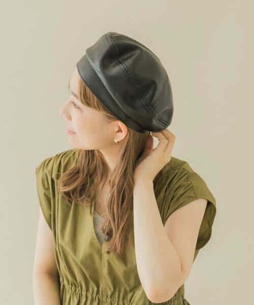 SMELLY / スメリー ハンチング・キャスケット・ベレー帽 | フェイクレザーバックルベレー | 詳細13