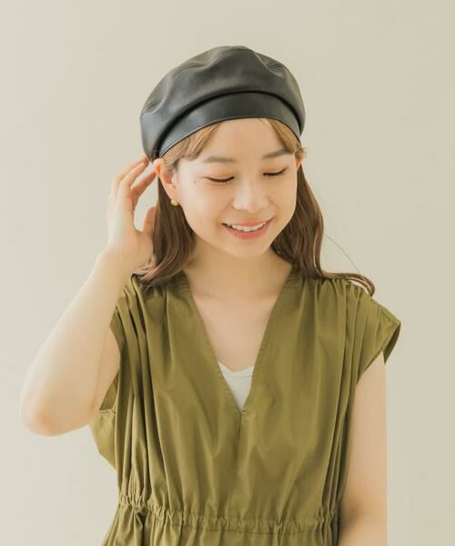 SMELLY / スメリー ハンチング・キャスケット・ベレー帽 | フェイクレザーバックルベレー | 詳細14