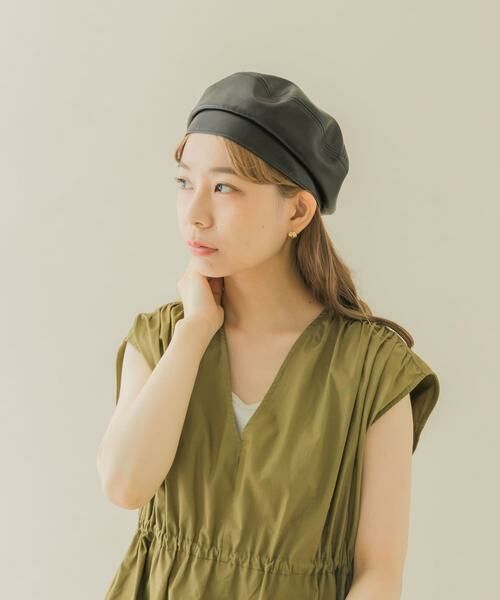 SMELLY / スメリー ハンチング・キャスケット・ベレー帽 | フェイクレザーバックルベレー | 詳細15