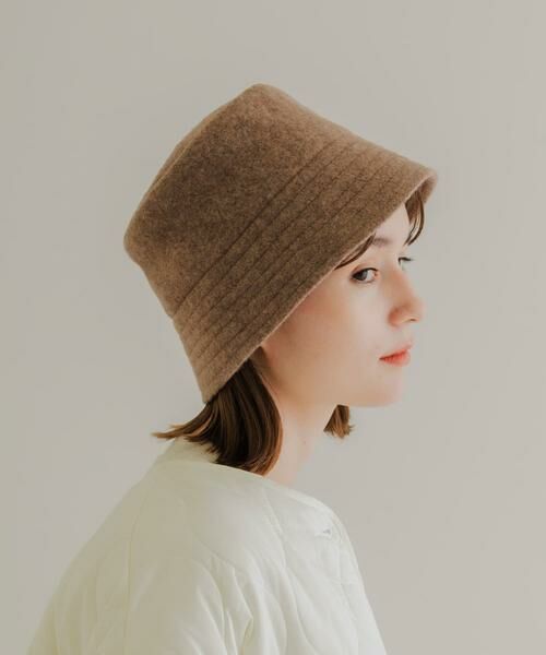 SMELLY/スメリー ソフトウールバケットハット モカ - SMELLY/スメリー ソフトウールバケットハット モカ -