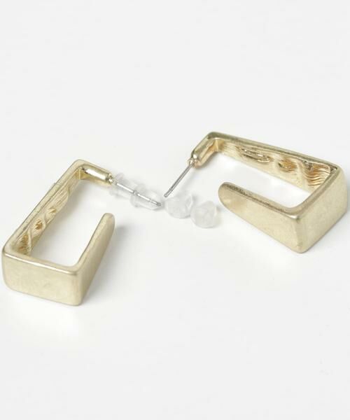SMELLY / スメリー ピアス・イヤリング | ガラスメタルスクエアピアス | 詳細4