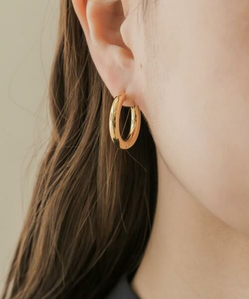 SMELLY / スメリー ピアス・イヤリング | サージカルステンレスワイドフープピアス | 詳細1