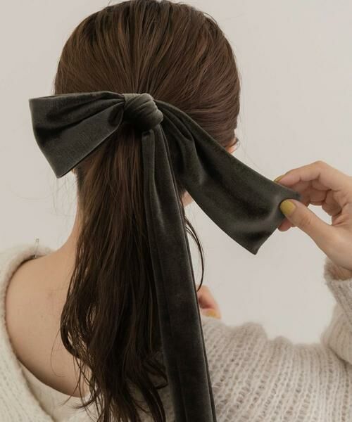 SMELLY / スメリー ヘアゴム・シュシュ | 『WEB/一部店舗限定』ベロアビッグリボンヘアカフセット | 詳細10