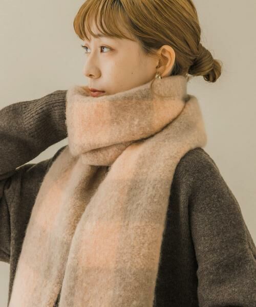 SMELLY / スメリー マフラー・ショール・スヌード・ストール | ブロックチェックボリュームマフラー | 詳細10