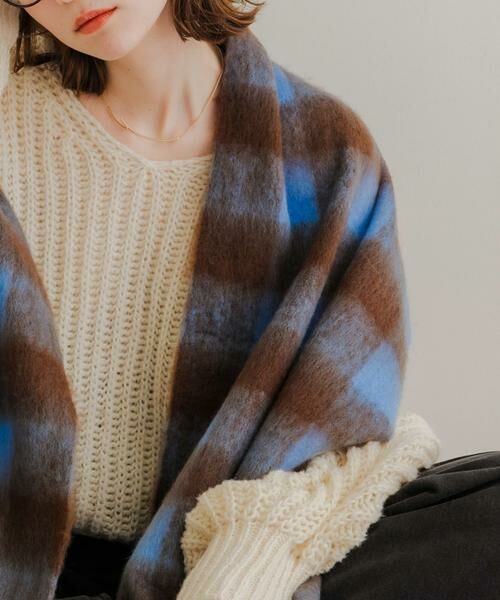 SMELLY / スメリー マフラー・ショール・スヌード・ストール | ブロックチェックボリュームマフラー | 詳細15