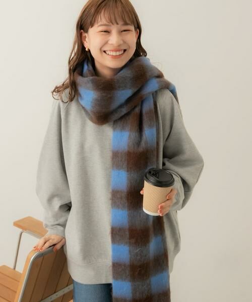 SMELLY / スメリー マフラー・ショール・スヌード・ストール | ブロックチェックボリュームマフラー | 詳細27