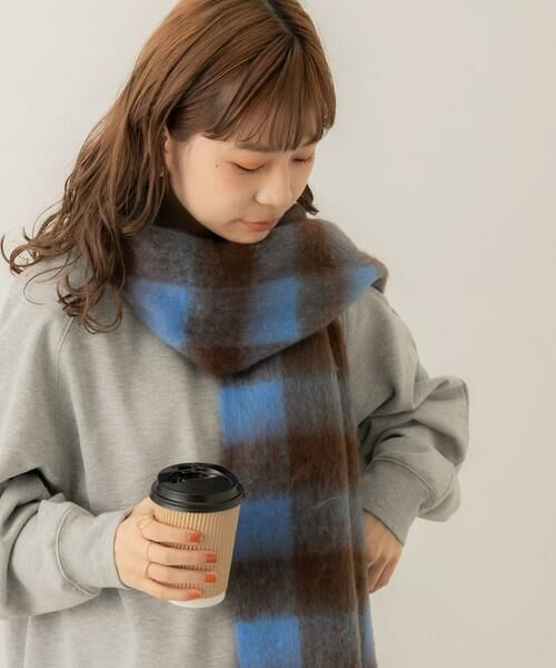 SMELLY / スメリー マフラー・ショール・スヌード・ストール | ブロックチェックボリュームマフラー | 詳細21