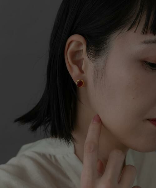 SMELLY / スメリー ピアス・イヤリング | SMELLY so’　carnelian oval pierce | 詳細6