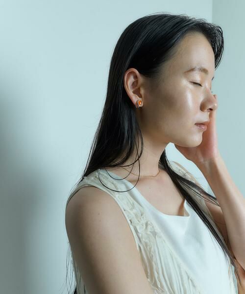 SMELLY / スメリー ピアス・イヤリング | SMELLY so’　carnelian oval earring | 詳細4