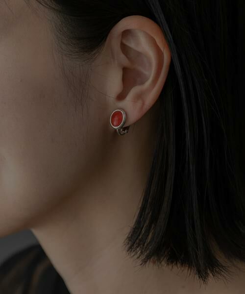 SMELLY / スメリー ピアス・イヤリング | SMELLY so’　carnelian oval earring | 詳細6