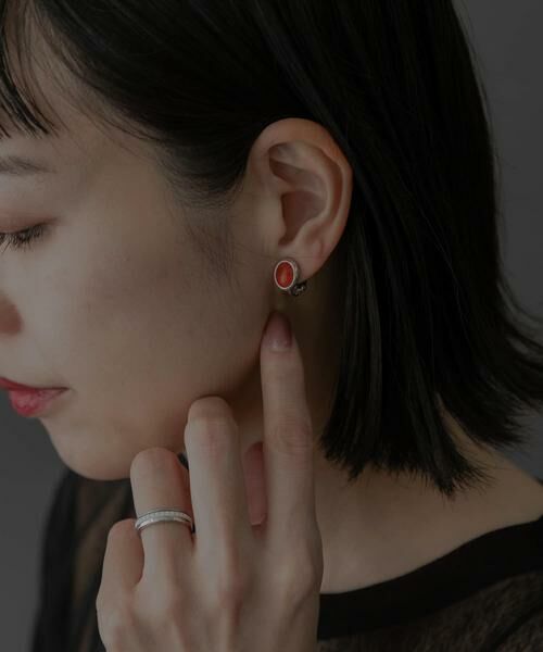 SMELLY / スメリー ピアス・イヤリング | SMELLY so’　carnelian oval earring | 詳細7