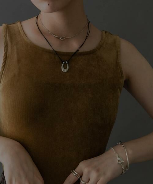 SMELLY / スメリー ネックレス・ペンダント・チョーカー | SMELLY so’　oval plate cord necklace | 詳細10