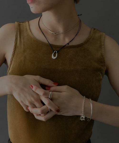 SMELLY / スメリー ネックレス・ペンダント・チョーカー | SMELLY so’　oval plate cord necklace | 詳細11