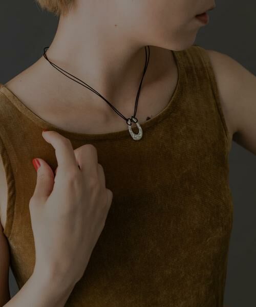 SMELLY / スメリー ネックレス・ペンダント・チョーカー | SMELLY so’　oval plate cord necklace | 詳細8