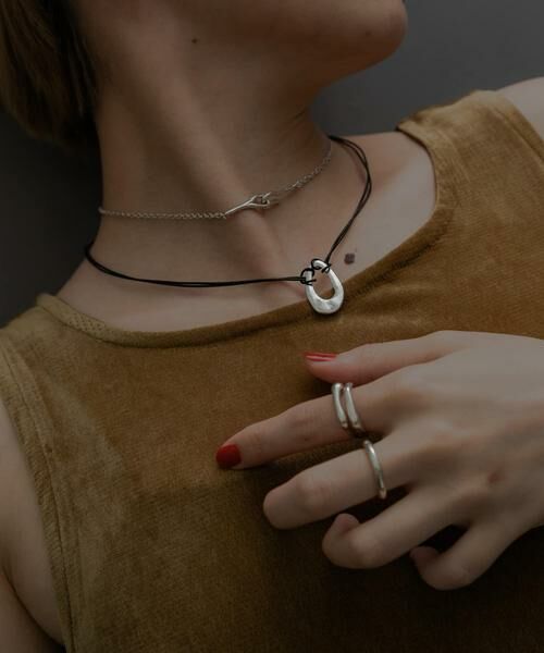 SMELLY / スメリー ネックレス・ペンダント・チョーカー | SMELLY so’　oval plate cord necklace | 詳細9