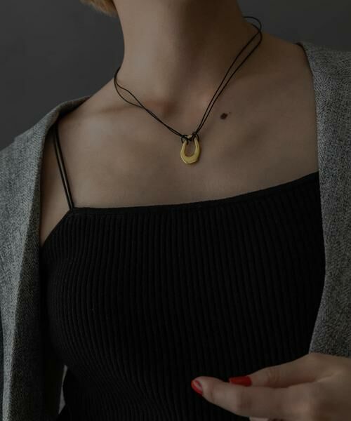 SMELLY / スメリー ネックレス・ペンダント・チョーカー | SMELLY so’　oval plate cord necklace | 詳細3