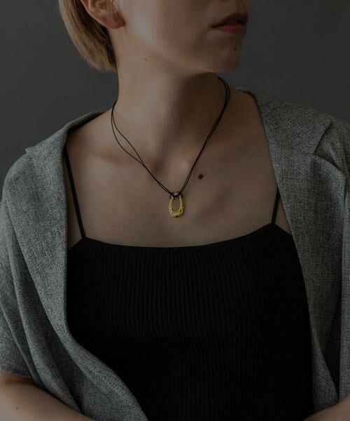 SMELLY / スメリー ネックレス・ペンダント・チョーカー | SMELLY so’　oval plate cord necklace | 詳細4