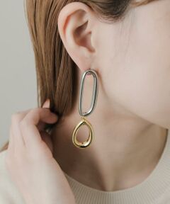 SMELLY / スメリー ピアス・イヤリング | コンビメタルオーバルピアス