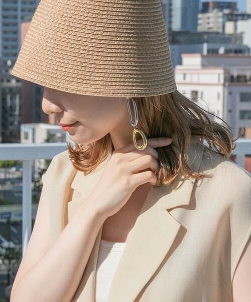 SMELLY / スメリー ピアス・イヤリング | コンビメタルオーバルピアス | 詳細5