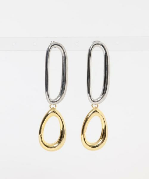 SMELLY / スメリー ピアス・イヤリング | コンビメタルオーバルピアス | 詳細9