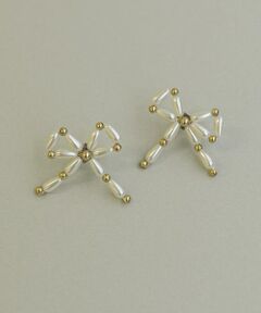 SMELLY / スメリー ピアス・イヤリング | パールメタルリボンピアス