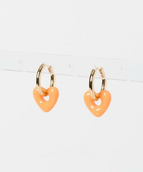 SMELLY / スメリー ピアス・イヤリング | カラーハートドロップフープピアス | 詳細5