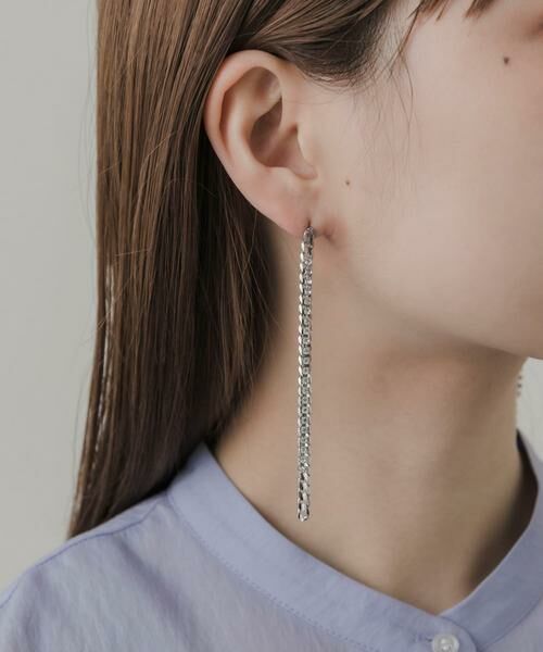 SMELLY / スメリー ピアス・イヤリング | ビジューチェーンコンビピアス | 詳細1