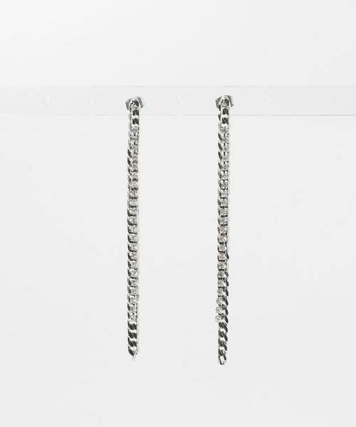 SMELLY / スメリー ピアス・イヤリング | ビジューチェーンコンビピアス | 詳細2