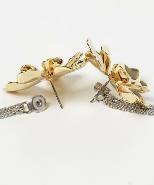 SMELLY / スメリー ピアス・イヤリング | メタルフラワーロングチェーンピアス | 詳細6