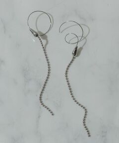 SMELLY / スメリー ピアス・イヤリング | アシメサークルフックボールチェーンピアス