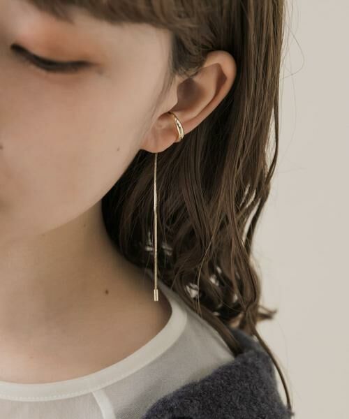 SMELLY / スメリー ピアス・イヤリング | ロングチェーンシンプルイヤカフ | 詳細1