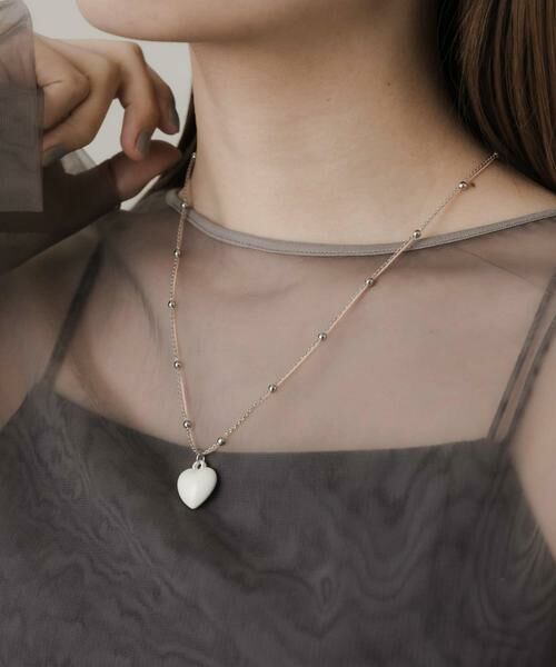 SMELLY / スメリー ネックレス・ペンダント・チョーカー | ハートトップコードチェーンネックレス | 詳細1