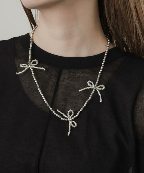 SMELLY / スメリー ネックレス・ペンダント・チョーカー | メタルビーズリボンネックレス | 詳細2