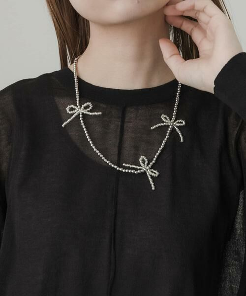 SMELLY / スメリー ネックレス・ペンダント・チョーカー | メタルビーズリボンネックレス | 詳細3