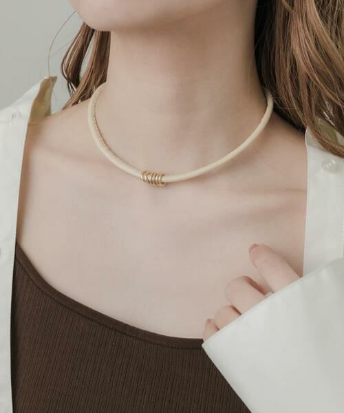 SMELLY / スメリー ネックレス・ペンダント・チョーカー | メタルリングコードチョーカー | 詳細1