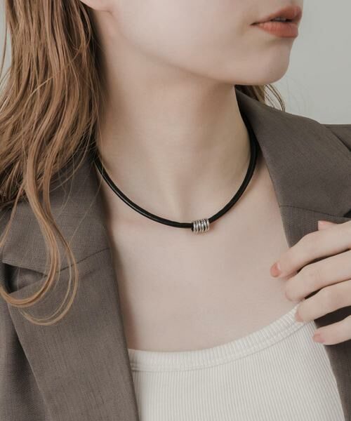 SMELLY / スメリー ネックレス・ペンダント・チョーカー | メタルリングコードチョーカー | 詳細11