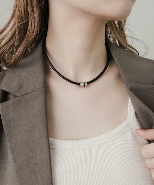 SMELLY / スメリー ネックレス・ペンダント・チョーカー | メタルリングコードチョーカー | 詳細13
