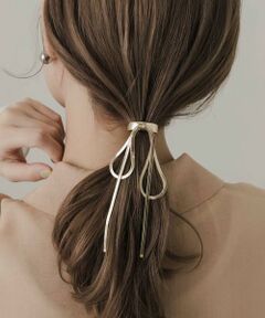 SMELLY / スメリー ヘアアクセサリー | スネークチェーンリボンヘアカフセット