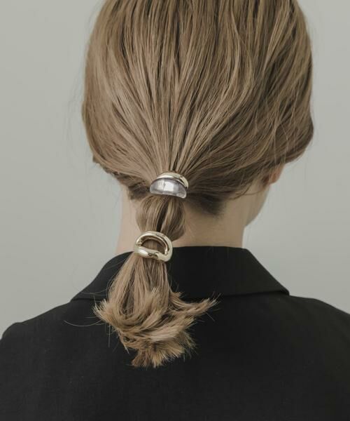SMELLY / スメリー ヘアアクセサリー | 『WEB/一部店舗限定』メタルクリアニュアンスカーブヘアカフセット | 詳細1
