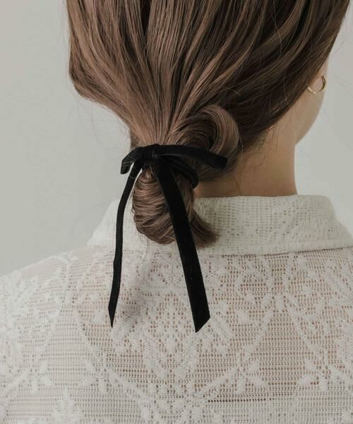 SMELLY / スメリー ヘアゴム・シュシュ | ベロアリボンポニー | 詳細1