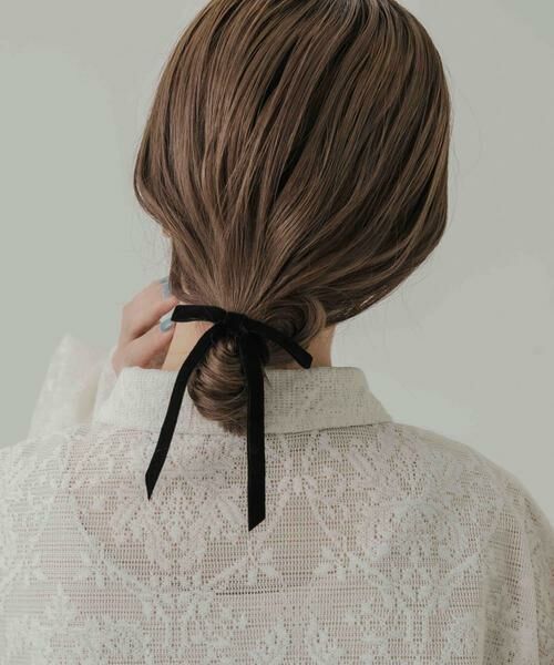 SMELLY / スメリー ヘアゴム・シュシュ | ベロアリボンポニー | 詳細3