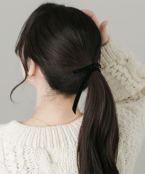 SMELLY / スメリー ヘアゴム・シュシュ | ベロアリボンポニー | 詳細4