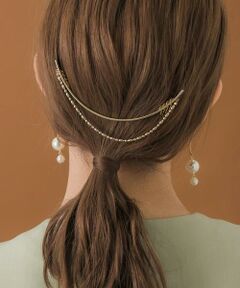 SMELLY / スメリー ヘアアクセサリー | カーブバーボールチェーンバックコーム