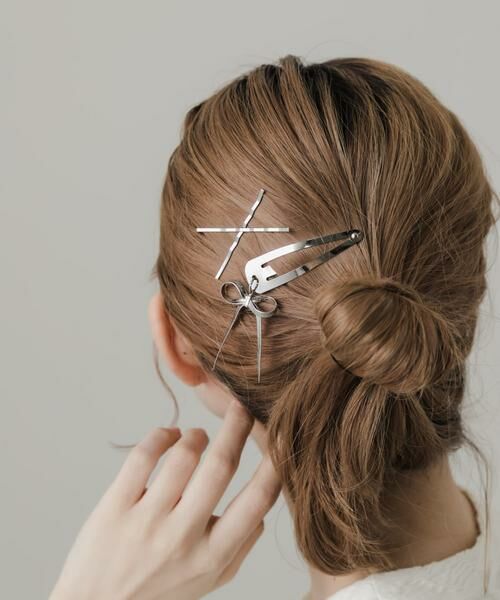 SMELLY / スメリー ヘアアクセサリー | スウィングリボン3セットピン | 詳細1