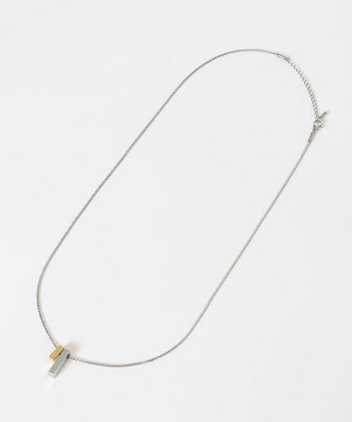 SMELLY / スメリー ネックレス・ペンダント・チョーカー | ステンレスコンビトップスクエアネックレス | 詳細5