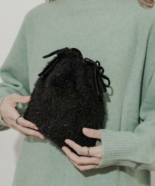 SMELLY / スメリー ショルダーバッグ | フリンジリボンキンチャクバッグ | 詳細15