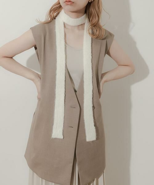 SMELLY / スメリー マフラー・ショール・スヌード・ストール | スリムニットマフラー | 詳細6