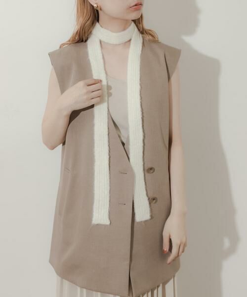 SMELLY / スメリー マフラー・ショール・スヌード・ストール | スリムニットマフラー | 詳細7